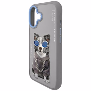 Nimmy Glasses Cool nag dėklas telefonui iPhone 17 - pilkas