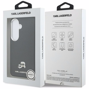 Karl Lagerfeld dėklas Saffiano KC Metal Logo MagSafe Samsung Galaxy S26 juodas
