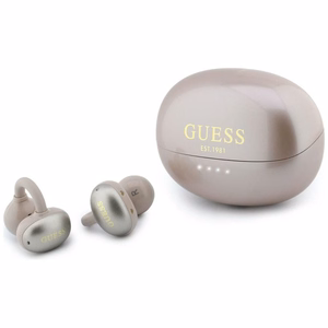 Belaidės ausinės OWS Guess Metalic Finish Electropated Parts Classic Logo, rožinės