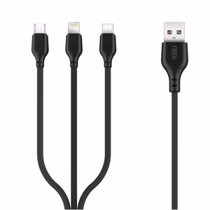 XO kabelis NB103 USB - microUSB 1,0 m 2,1A juodas