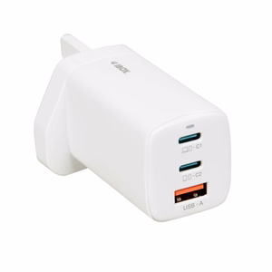 iBOX C-65 baltas, GaN 65W universalus pakrovėjas JK kištukas
