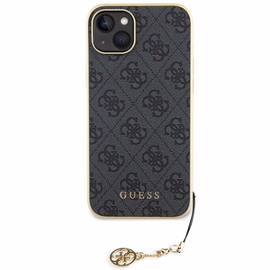 Guess 4G Charms Collection dėklas telefonui iPhone 15 Plus - pilkas