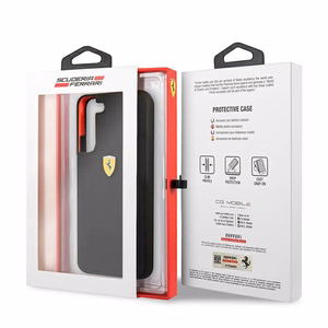 Ferrari FESSIHCS22MBK S22+ S906 juoda/juoda kietas dėklas On Track Silicone