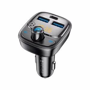 Forever TR-370 Bluetooth FM siųstuvas, 2 x USB-A, 1 x USB-C PD 30W, juodas
