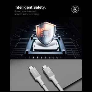 "Spigen Essential EB24015CC USB-C / USB-C 240W kabelis 150 cm - Baltas