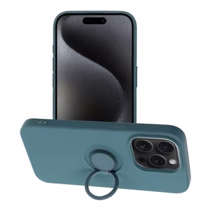 SILIKONINIS ŽIEDAS dėklas telefonui IPHONE 15 Pro žalias