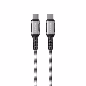 Havit CB6297 - magnetinis laidas USB Type C į USB Type C, 1 m (juodas)