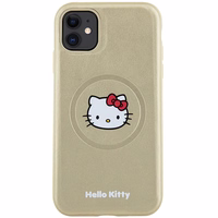 Hello Kitty odinis Kitty Head magnetinis dėklas telefonui iPhone 11 / Xr - auksinis