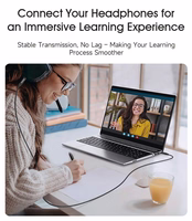 Dudao L12S AUX kabelis mini lizdas 3.5mm 1m 3 kontaktų stereo - juodas