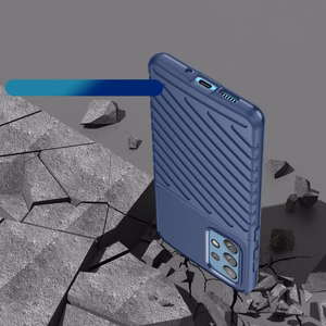 Thunder dėklas telefonui lankstus šarvuotas dėklas Samsung Galaxy A73 mėlyna