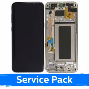 LCD ekranas suderinamas su Samsung G955 S8 Plus su rėmeliu / auksinis / (Service Pack)