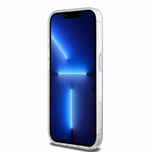 DKNY IML mono ir dryžuotas magnetinis dėklas telefonui iPhone 15 Pro – mėlynas