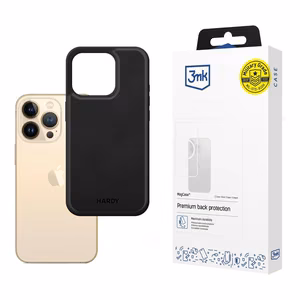 3mk Hardy Apple Silky Leather MagCase dėklas telefonui Apple iPhone 13 Pro Max - juodas