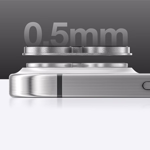 AmazingThing aviacijos klasės lydinio grūdintas stiklas objektyvui iPhone 16 Pro / 16 Pro Max - pilkas