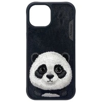 Nimmy Big Eyed Pet 2.0 panda dėklas iPhone 15 - juodas
