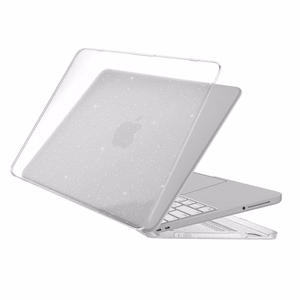 Tech-Protect SmartShell deklas MacBook Neo 13 colio 2026, skaidrus su blizgučiais
