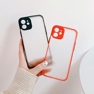 Milky dėklas silikoninis lankstus permatomas dėklas Xiaomi Redmi Note 10 / Redmi Note 10S raudonas