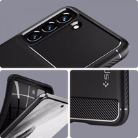 Spigen Rugged Armor dėklas telefonui Samsung Galaxy S21 FE - matinė juoda