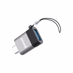 BWOO adapteris USB - USB-C pilkas OTG BZ-35
