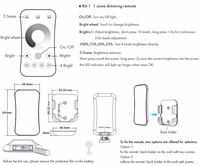 R6-1 nuotolinis valdymo pultelis, 1 zonos, vienos spalvos