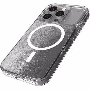 STM Relax Sand MagSafe dėklas, skirtas iPhone 15 Pro Max, skaidrus ir baltas