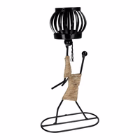 Dekoratyvus metalinis žvakidė ART DECO Afrika modelis E IALC-1