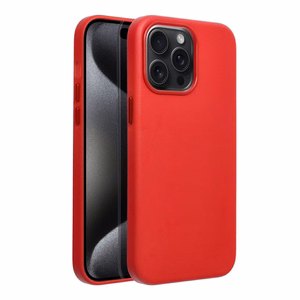 Чехол Leather Mag Cover (MagSafe) для iPhone 15 Pro Max красный