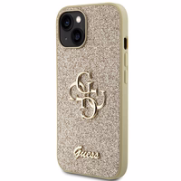 Guess GUHCP15MHG4SGD iPhone 15 Plus / 14 Plus 6.7" auksinis/auksinis hardcase Glitter Script Big 4G