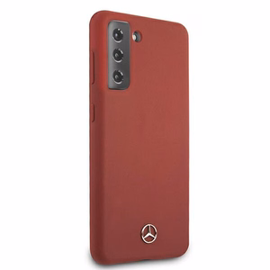 Mercedes Silicone Line чехол для Samsung Galaxy S21+ - красный