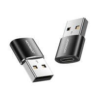 Joyroom adapteris iš USB Type C (moteriška) į USB (vyriška) 2 vnt. juodas (S-H152 Black)