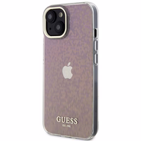 Guess GUHCP15SHDECMP iPhone 15 6.1" rožinis/rožinis kietas dėklas telefonui IML Faceted Mirror Disco Iridescent