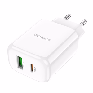Įkroviklis Borofone BN4 20W USB-C/USB-A baltas