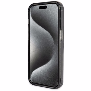 Guess Ring Stand Script Glitter MagSafe case for iPhone 14 Pro Max - black