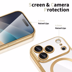 Tech-Protect MagFlex Magnetinis dėklas telefonui iPhone 17 Pro - skaidrus auksinis