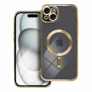 ELECTRO MAG COVER dėklas telefonui suderinamas su Magnetiniu IPHONE 15 Plus auksinis