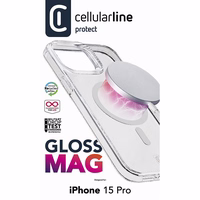 Cellularline Gloss Mag - iPhone 15 Pro MagSafe dėklas (skaidrus)
