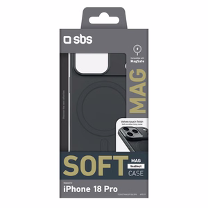 SBS Instinct Mag dėklas, skirtas iPhone 18 Pro / 17 Pro, suderinamas su MagSafe – juodas