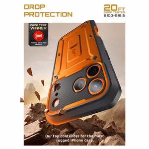 Supcase Unicorn Beetle Pro dėklas iPhone 17 Pro Max oranžinis