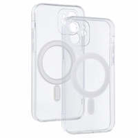 TEL PROTECT Magnetinis silikoninis dėklas Iphone 12 skaidrus