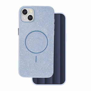 Glitter Thin Mag dėklas for iPhone 17 6,3" mėlynas