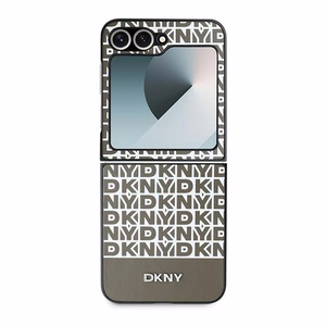DKNY Dėklas telefonui Samsung Galaxy Z Flip6 su apatine juosta - rudas