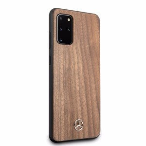 Mercedes Wood Line Walnut Case for Samsung Galaxy S20+ - Brown