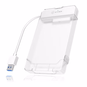 ICY BOX IB-AC703-U3 – USB 3.0 adapterio laidas ir apsauginis dėklas 2.5 col. SATA diskui, mėlynas