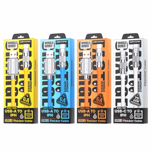 WEKOME WDC-186 Wingle Series USB-A–Lightning įkrovimo ir duomenų laidas, 1 m, oranžinis