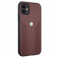 BMW odinis perforuotas dėklas telefonui iPhone 11 / Xr - raudonas