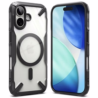 "Ringke Fusion X" magnetinis "MagSafe" dėklas "iPhone 17" - juodas