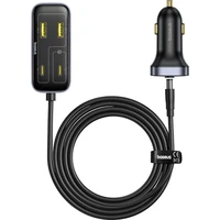Baseus BackseatPal L1 PD automobilinis įkroviklis 3x USB-C prievadas 110W - juodas