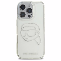 Karl Lagerfeld KLHCP16XHKHDCELT iPhone 16 Pro Max 6.9" permatomas kietas dėklas IML Rhinestones Karl galva