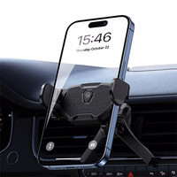 USAMS Sukamasis laikiklis ventiliacijos grotelėms juodas ZJ77ZJ01 (US-ZJ077)