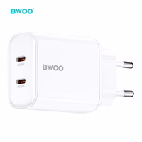 BWOO CDA206 PD 35W Sieninis įkroviklis 1x USB-C port baltas